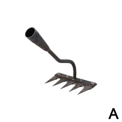 Carbon Steel Garden Hand Rake - Durable Weeding Tool
